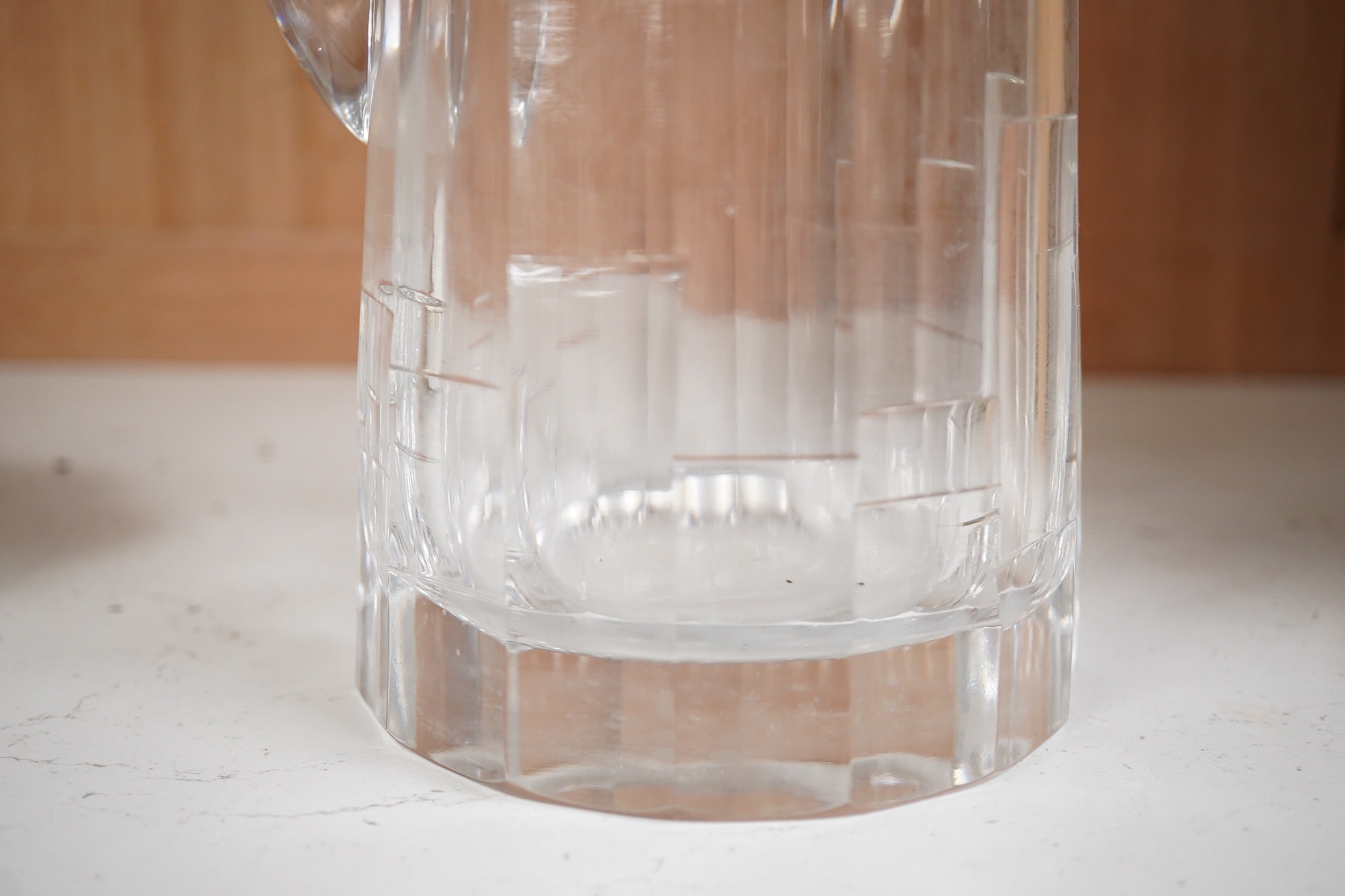 A Jasper Conran for Stuart crystal ‘Ice Martini’ jug, 27cm high. Condition - good